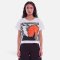 Woman Crop Blouse - White : The Topographic Rhythm