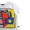 เสื้อครอปผู้หญิง - สีขาว : ลายทัศนียภาพแห่งความเงียบ