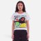Woman Crop Blouse - White : The Melody of Freedom
