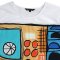 Woman Crop Blouse - White : The Dynamics of Chromatic Forms