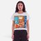 Woman Crop Blouse - White : The Dynamics of Chromatic Forms