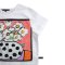 Woman Crop Blouse - White : Joyful Blooms in Polka Vase