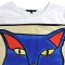 Woman Crop Blouse - White : The Blue Cat Charm