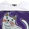 Woman Crop Blouse - White : The Chubby White on Purple
