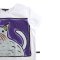 Woman Crop Blouse - White : The Chubby White on Purple