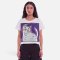 Woman Crop Blouse - White : The Chubby White on Purple