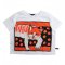 Woman Crop Blouse - White : Ginger Camouflage in Dots