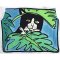 Woman Crop Blouse - White : Tuxedo Camouflage in Monstera Leaf