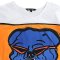Woman Crop Blouse - White : Bulldog Swagger & Red Glasses