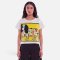 Woman Crop Blouse - White : The Rainbow Spotted Buddy