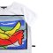 เสื้อครอปผู้หญิง - สีขาว : ลายวิหคอิสระและจังหวะสี