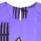 Woman Sleeve Casual Dress - Purple  : Abstract mix of orange and pink blue graphic art.