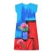 Woman Sleeve Casual Dress - Blue : White Cat With Tulips Flower