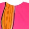 Woman Sleeve Casual Dress - Pink : Orange-haired woman with bright yellow lilies