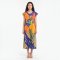 Woman Sleeve Casual Dress - Gold : Pansy in the Storm