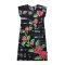 Woman Sleeve Casual Dress - Black : Midnight Rose