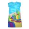 Woman Sleeve Casual Dress - Blue : Tuscan Dreamscape