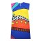 Woman Sleeve Casual Dress - Blue : Bulldog in Pop Paradise