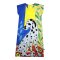 Woman Sleeve Casual Dress - Blue : Dalmatian Daydream