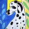 Woman Sleeve Casual Dress - Blue : Dalmatian Daydream
