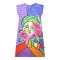 เดรสผู้หญิงมีแขน - สีม่วง : ลายเธอคือศิลปะ