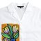 Woman Crop Shirts - White : Yellow Tulips in Blue Vase