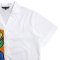 Woman Crop Shirts - White : Yellow Tulips in Blue Vase