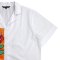Woman Crop Shirts - White : Pink Roses & Orange Frame