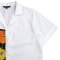 Woman Crop shirts - White : Colorful Flowers & Black Frame