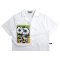 Woman Crop Shirts - White : White Flowers in Patterned Vase