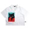 Woman Crop Shirts - White : The Playful Black Cat