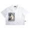 Woman Crop Shirts - White : Woman Portrait & Red Lips