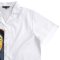 Woman Crop Shirts - White : Abstract Woman Portrait & Grey Frame