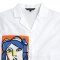 Woman Crop Shirts - White : Blue Hair Woman & Orange Frame