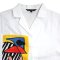Woman Crop Shirts - White : Abstract Geometric in Yellow