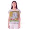 เสื้อปอนโชผู้หญิง - สีเทา : ลายช้างน้อยและนกเหลืองในสวนดอกไม้