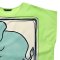 เสื้อปอนโชผู้หญิง - สีเขียว : ลายช้างน้อยปั่นจักรยานบนผืนเขียว