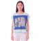 Woman Poncho Blouse - Blue : Elephant & Yellow Bird in Blue