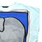 Woman Poncho Blouse - Blue : Elephant & Yellow Bird in Blue