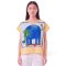 เสื้อปอนโชผู้หญิง - สีส้ม : ลายช้างน้อยเล่นสเก็ตบอร์ดบนผืนเหลือง
