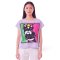 Woman Poncho Blouse - Purple : Black Bulldog & Pink-Green Frame