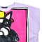 Woman Poncho Blouse - Purple : Black Bulldog & Pink-Green Frame
