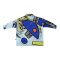 เสื้อเชิ้ตแขนยาวผู้หญิง - สีฟ้า : ลายสามเหลี่ยมน้ำเงินในโลกพู่กันดำ