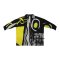 เสื้อเชิ้ตแขนยาวผู้หญิง - สีดำ : ลายวงเหลืองบนร่องมิติดำ