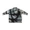 เสื้อเชิ้ตแขนยาวผู้หญิง - สีเทา : ลายพู่กันสีดำในม่านหมอกสีเทา