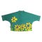 เสื้อเชิ้ตผู้หญิงปกคอจีนปีกค้างคาว - สีเขียว : ลายเพื่อนสี่ขาในทุ่งบาน