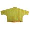 เสื้อเชิ้ตผู้หญิงปกคอจีนปีกค้างคาว - สีทอง : ลายดอกไม้สีขาวกับแจกันแห่งความทรงจำ