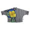 Woman bat wing Shirts - Black : Bright Bloom in a Monochrome World