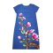 Woman Dress - Blue : Royal Magnolia Blossom