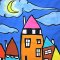 Woman Dress - Blue : Fairytale Kingdom Under Blue Skies